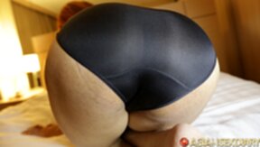 Pa stripping bra and panties and fucked and taking facial cumshot