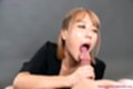 Stroking cock cum in her mouth