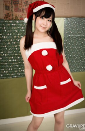 Cutie Yuri Sawashiro strips santa outfit and poses nude