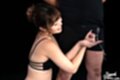 Misa milking cum on her knees wearing bra