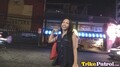 Walking along the street