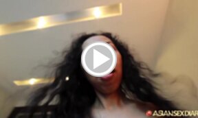 LBFM Novy has her shaved pussy fucked doggy style sex and facial cumshot