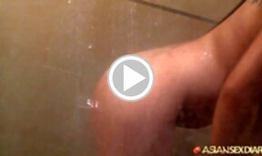 LBFM Ping riding cock and showering nude